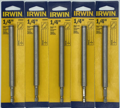 Irwin 4935540 Magnetic Screw Bit Holder, 1/4'' x 6'' length - 5 Pack