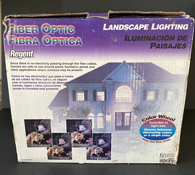 Regent Fiber Optic Landscape Color Changing Lighting Kit 6 Glass Fixture Vintage
