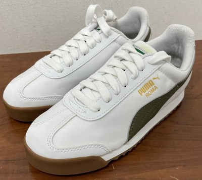 

Puma Roma Basic Summer Puma White/Deep Green для больших детей (359841 25) — 4,5, White/deep kichen green