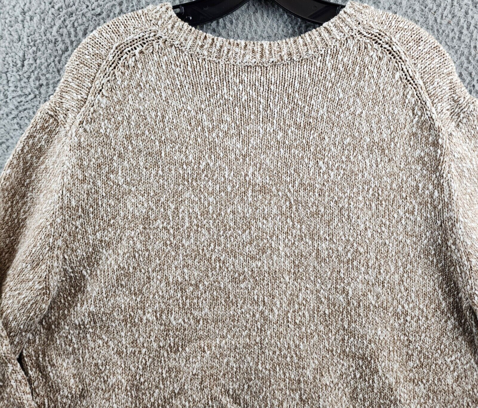Theory Mauno Crewneck Sweater Men's XL Pumice Multi Ribbed Long Sleeve Pullover - Picture 13 of 14