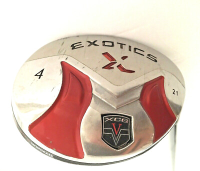 Tour Edge Exotics XCG-V 4 Hybrid 21° Stiff Graphite Golf Club Right-Handed