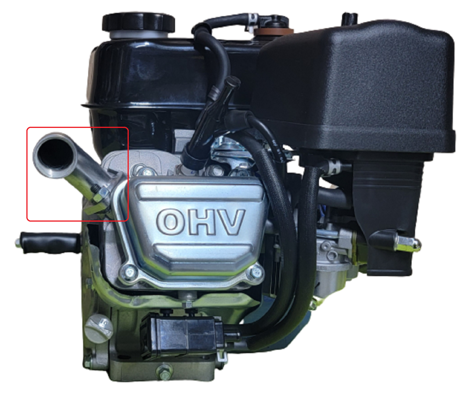 Short low profile Exhaust for tillotson 212, Predator 212cc, Honda GX160 GX200