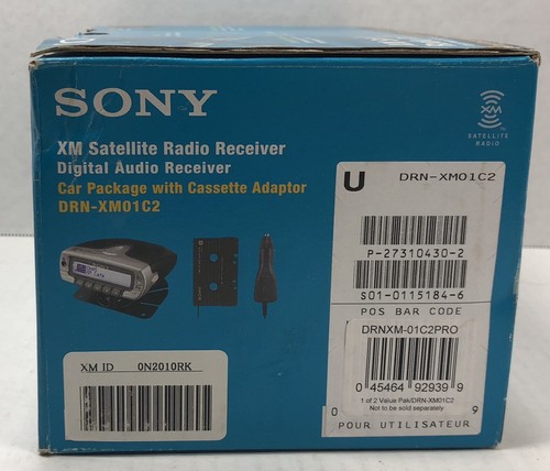 Sony XM Sirius Satellite Radio Receiver Car Package DRN-XM01C2 - New Old Stock