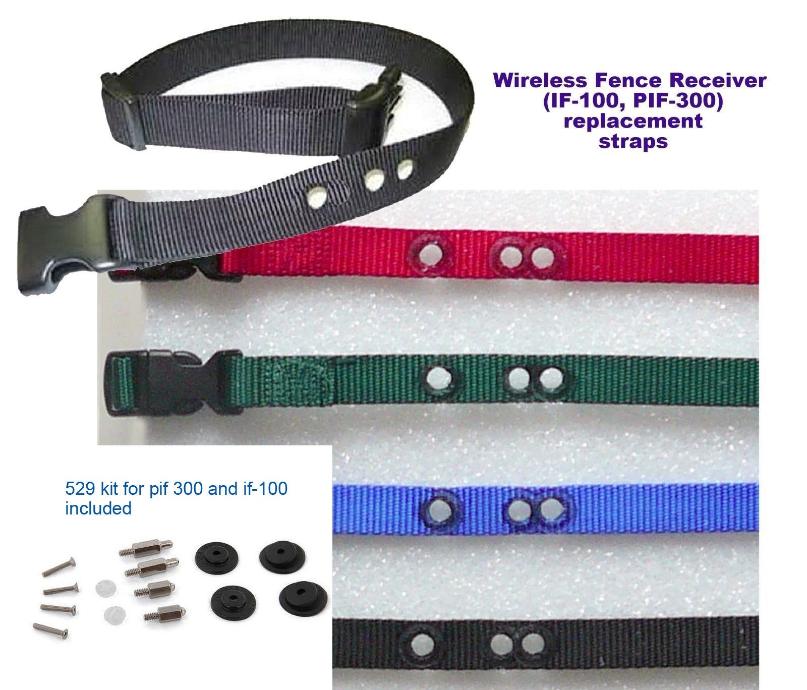 PETSAFE IF 100 PIF300 3/4 inch replacement collar strap/w 529 kit