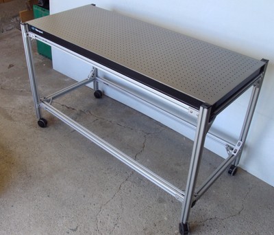 free crate & ship NEWPORT OPTICAL BREADBOARD TABLE w/ ROLL AROUND BENCH lab