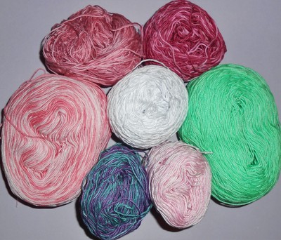 LOT E Hand Dyed Embroidery Tatting Crochet Thread Var Pink/Blue/Green Sz 10 NEW