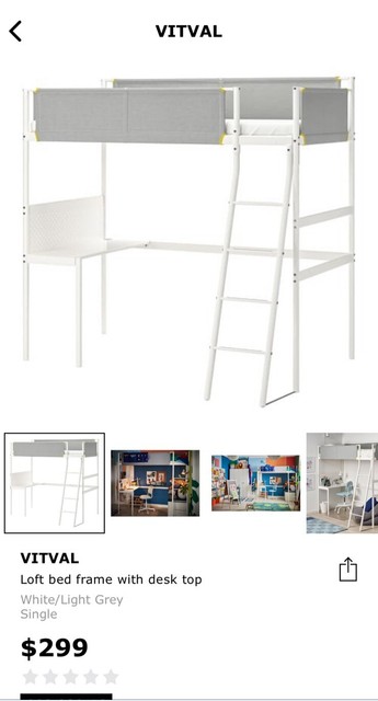 Ikea Vitval Loft Bed With Desk Beds Gumtree Australia Bankstown Area Condell Park