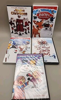 NEW - Christmas DVD Lot of 5: Rudolph, Frosty, Santa Claus, A Madea Christmas