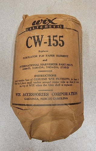 Vintage WIX CW-155 Paper Oil Filter Element,New Old Stock