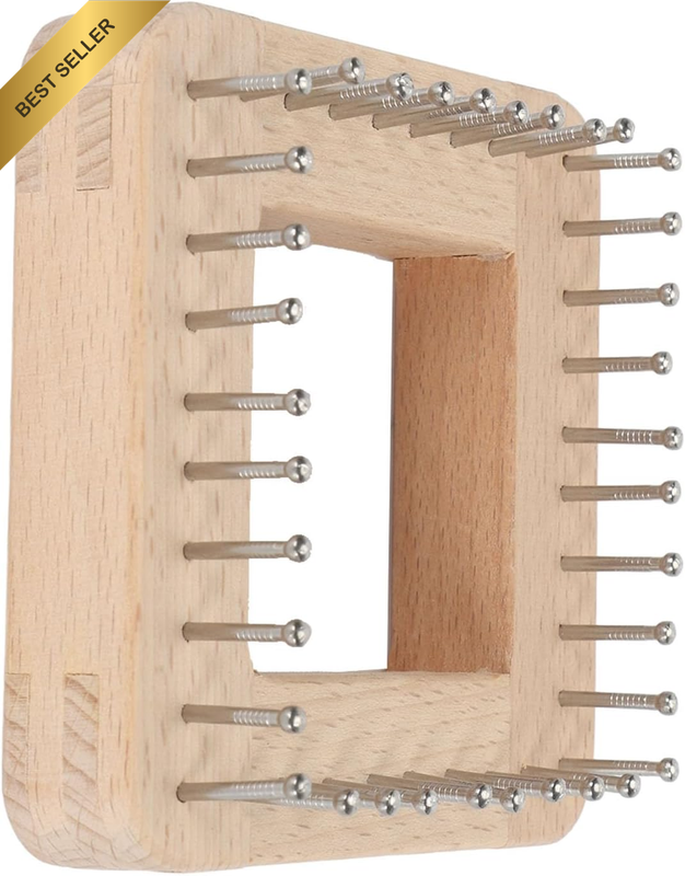 Wooden Knitting Loom Knitting Board Weaving Loom for DIY Crafts with Non Removab