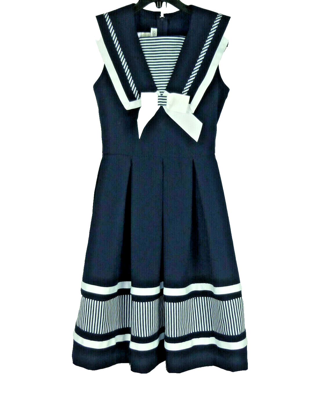 Bonnie Jean Older Girls Dark Navy Sleeveless Sailor Dress