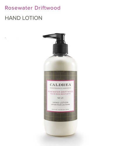 Caldrea rosewater driftwood Candle and Hand Lotion