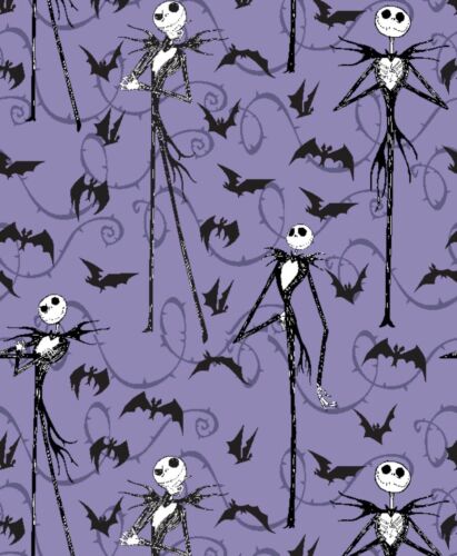 NIGHTMARE BEFORE CHRISTMAS JACK BATS THORNS COTTON HALF YARD FREESHIP HALLOWEEN