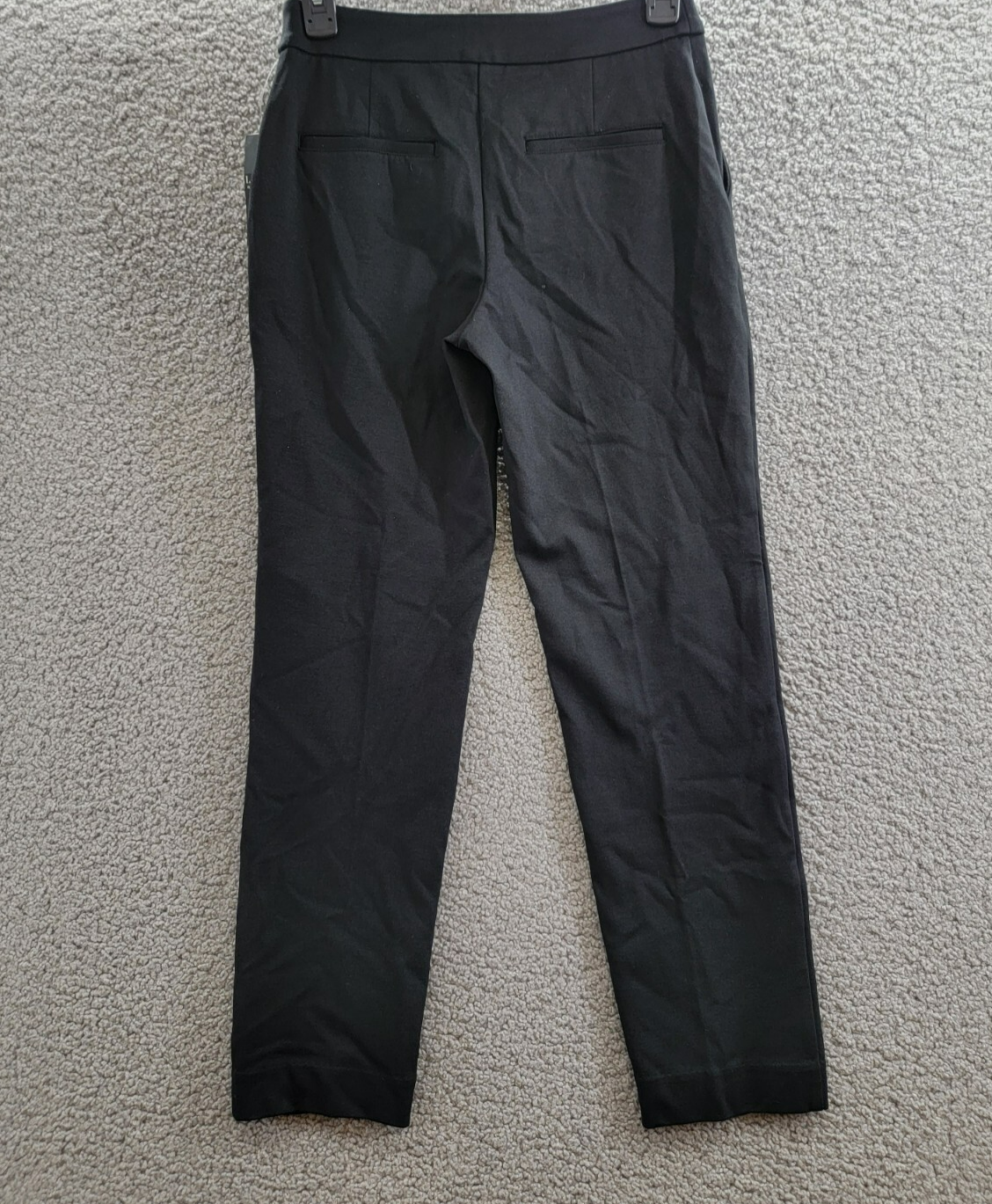 Lauren Ralph Lauren Ponte Straight Leg Ankle Pants Women's XS Black Zip Hook&Bar - Picture 12 of 18