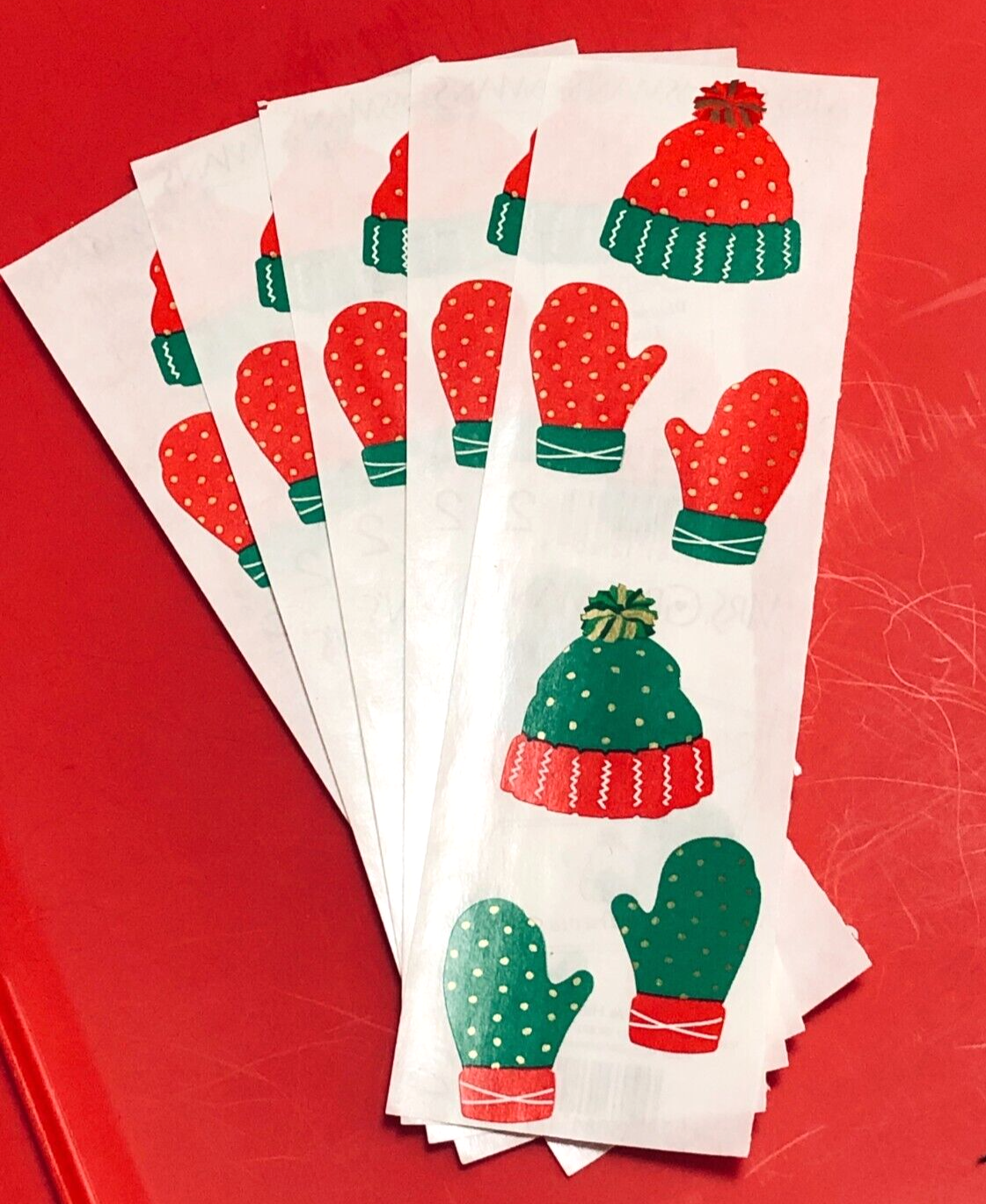 5 Mrs Grossmans Festive Hats Mittens Stickers Winter Stocking Cold Weather Snow
