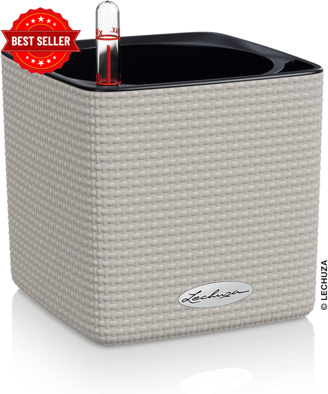 Cube Color 14 Planter, Sand Brown, 6" X 6" X 5"