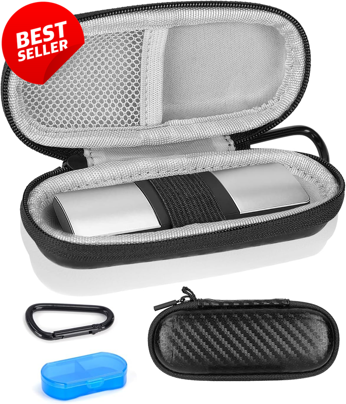 KardiaMobile 1L 6L 6L Max EKG Monitor Hard Travel Case Carabiner - US