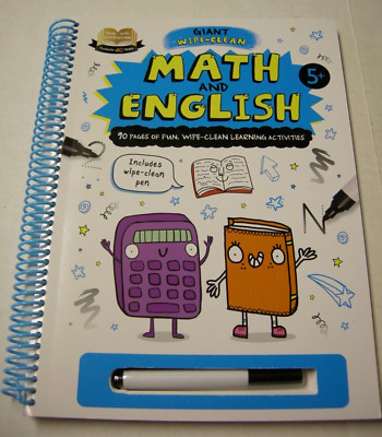 Help with Homework: Math and English: Giant Wipe-Clean Workbook for 5+ Year-Olds