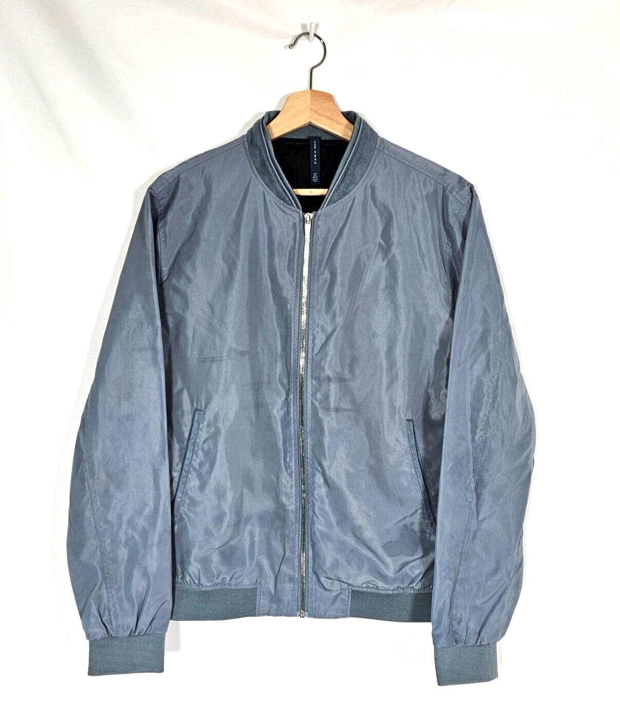 ZARA MAN ラムレザージャケット ブルゾン MA-1 ショート丈 短丈 L