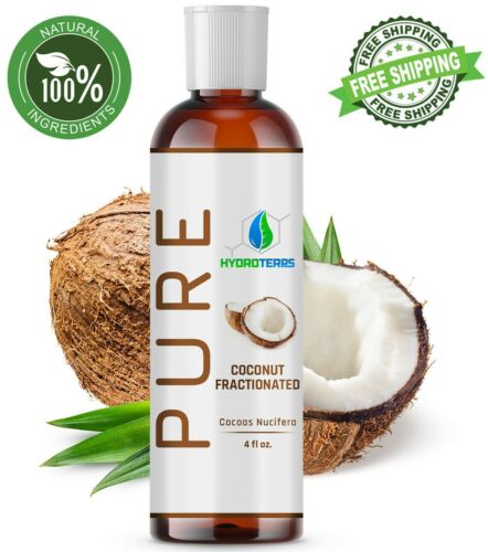 Fractionated Coconut Oil 4 oz 100% Pure Natural For Skin, Hair Growth & Massage