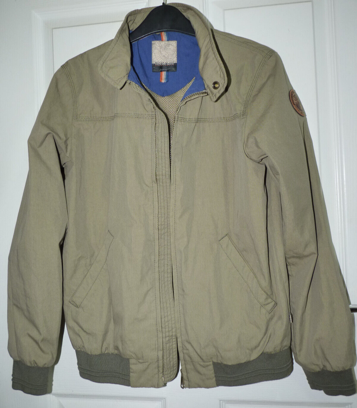 NAPAPIJRI Olive Windbreaker Jacket Boys Full Zip size 14/162