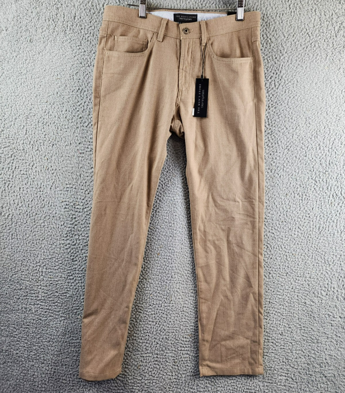The Men's Store at Bloomingdale's Flannel Tailored Fit Pants Men's 30x30 Tan Mix - Picture 1 of 15