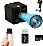 Mini camera with USB adapter and memory card.