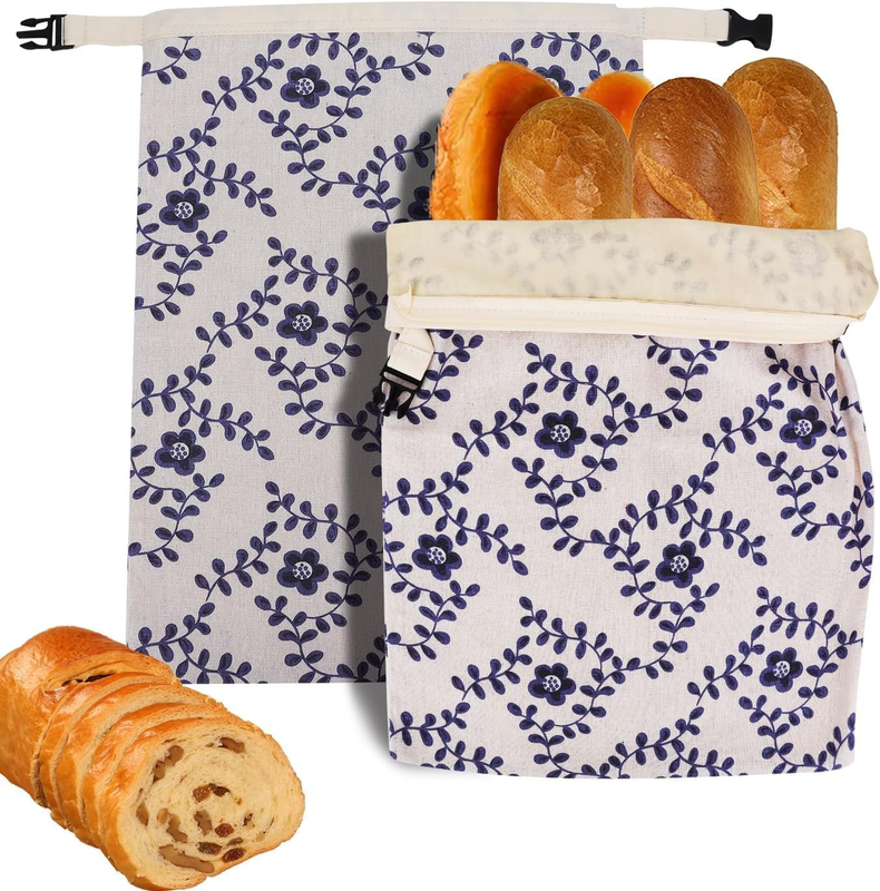 Reusable Beeswax Bread Bags, Reusable Bread Bags for Homemade Sourdough Bread, L