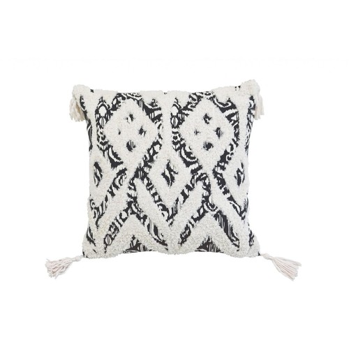 Черно-Белая подушка Ikat на молнии из смеси полиэстера и Хлопка Размером 18 X 18 Дюймов