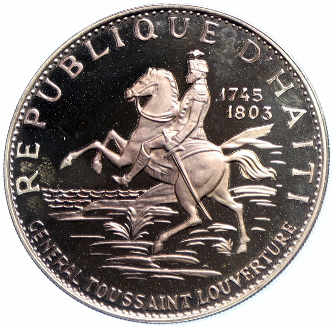 1968 HAITI Toussaint l'Ouverture REVOLUTION Silver Proof 10