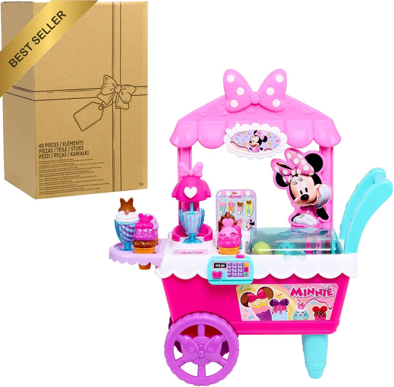 Disney Junior Minnie Mouse Sweets & Treats Ice Cream Cart with Sounds and Phrase