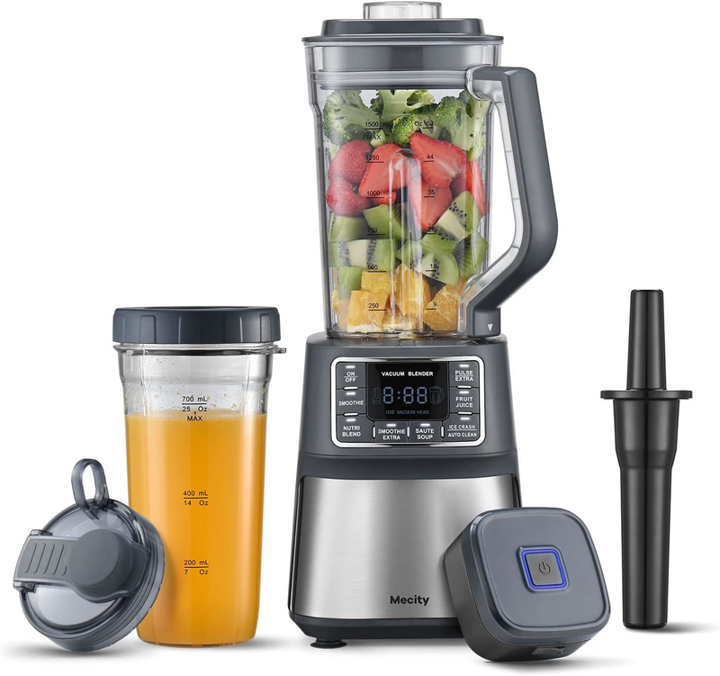 Professional Kitchen Blender with Vacuum Pump, Sport Bottle,
