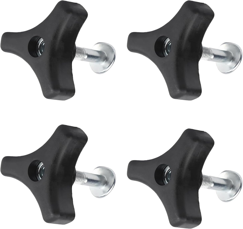 Handle Control Knobs 4 Sets Lawn Mower Wing Nut Bolts Triangle Grip Screw Kit