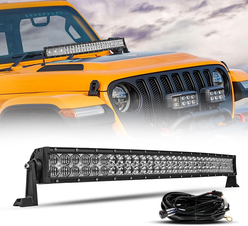 32 Inch 180W Curved LED Light Bar 5D Reflector Truck Light Bar Spot Flood Combo