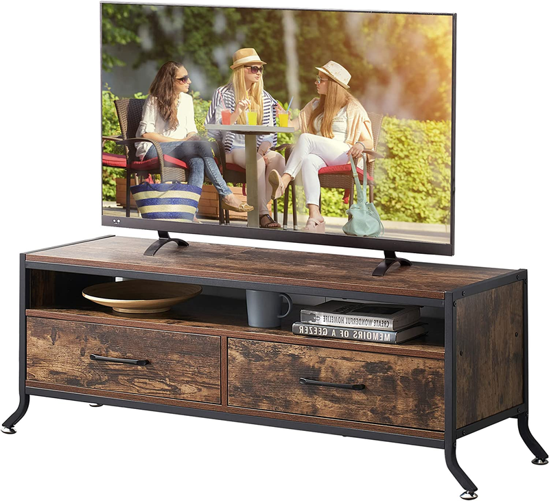 For 55 Inch Industrial Entertainment Center Media Console Table With St
