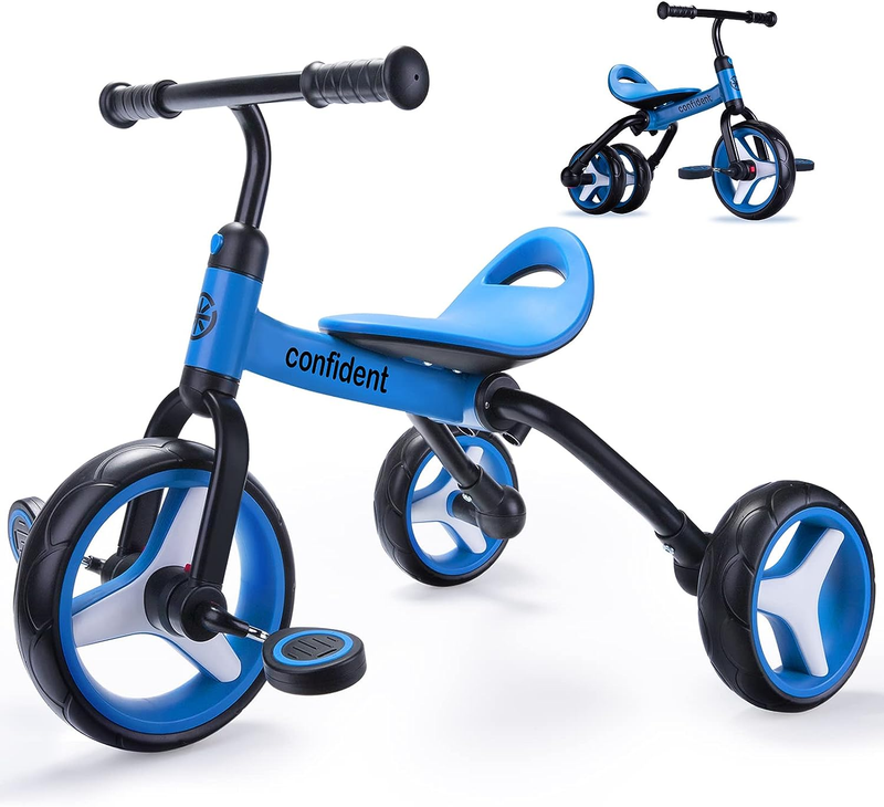 3 in 1 Tricycle for Toddler Age 2-5, Folding Toddler Bike& Toddler Tricycle& Bab