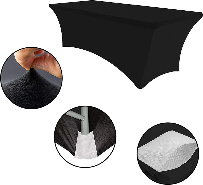 2Pack Spandex Fitted Stretch Tablecloth Table Cover Wedding Party Banquet