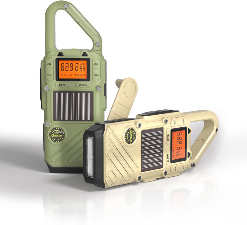 Fm/noaa Emergency Radios With Weather  Solar Powered Hand Crank