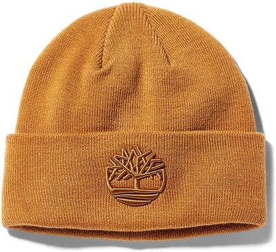 

Мужская вязаная шапка Timberland в пшеничный тон с вышивкой — один размер, Wheat/wheat