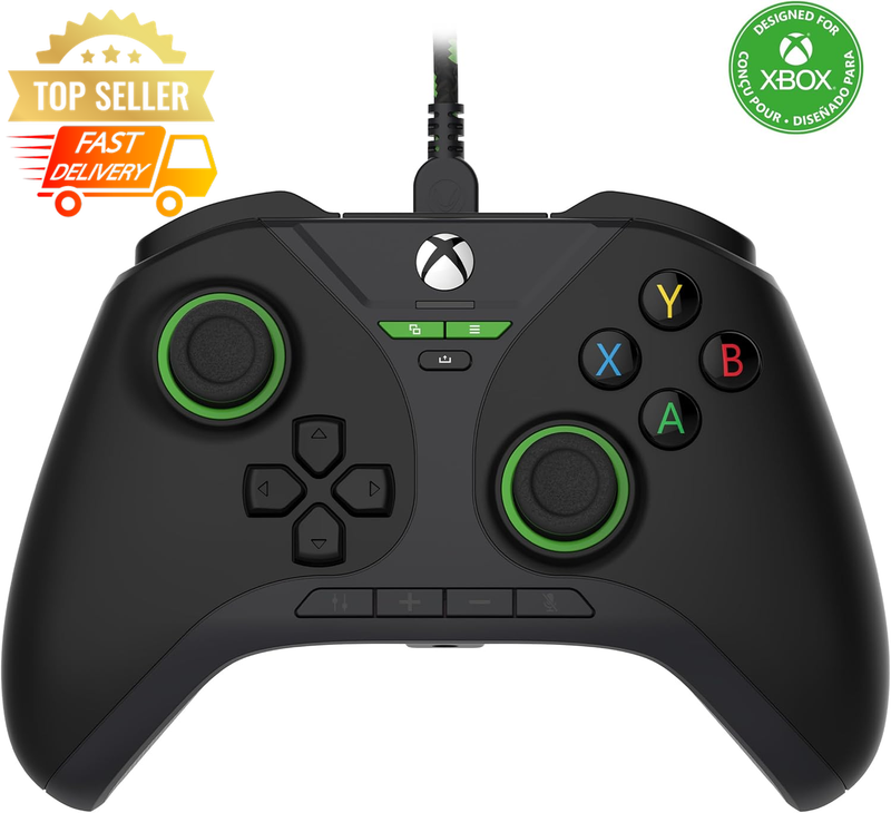 Pro X Wired Xbox Controller for Windows/Xbox 360/Series X - USB-C, Paddles, Blac