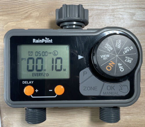 Rainpoint 2-Zone Digital Sprinkler Timer Hose Water Timer  MODEL #ITV201