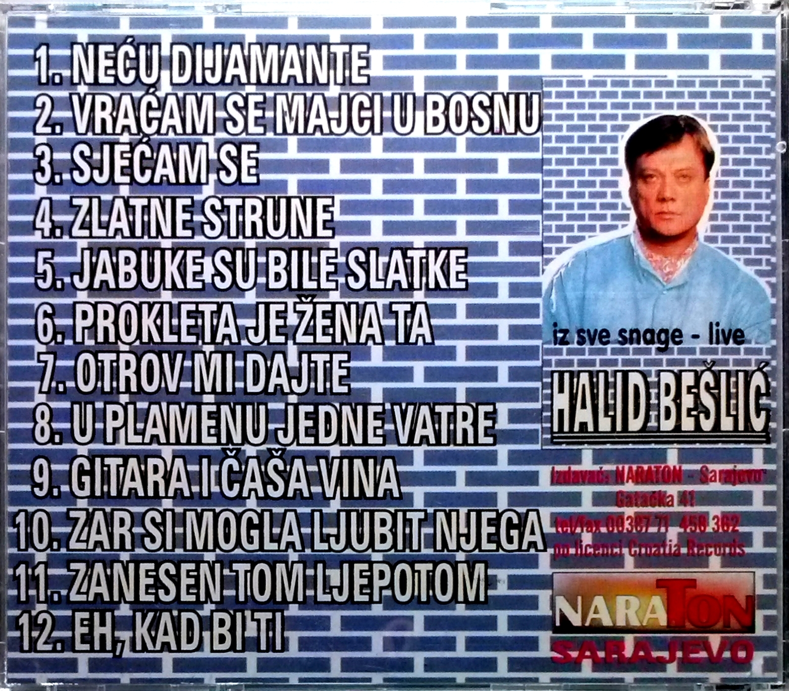 CD HALID BESLIC - IZ SVE SNAGE live 1998 Naraton 