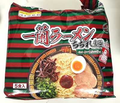 ICHIRAN Tonkotsu Ramen Instant noodles 5 meal pack Japan Fukuoka Limited curled