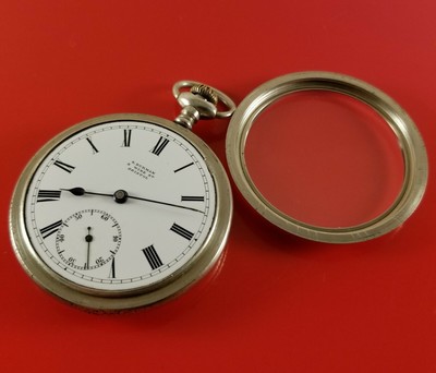 Vintage S.Burman Pocket Watch (Bristol England) 7 Jewels 16 Size S/N 87871