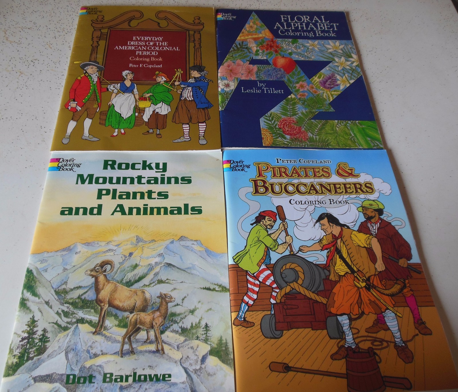 Dover/Bellerophon Coloring/Activity 21 Book Lot-Homeschool Education History Art