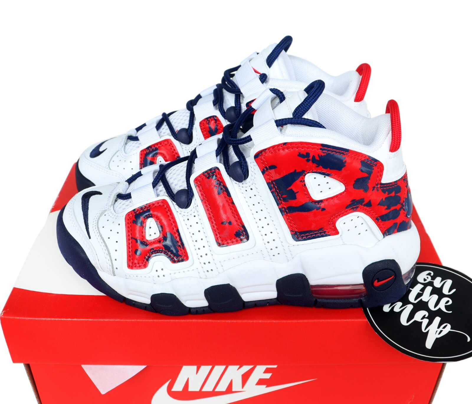 公式正規品!★Nike Air More Uptempo 'Red Navy Camo' TD) Air More Uptempo 'Red Navy Camo' CZ7887-100