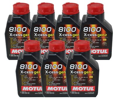 Motul 7 Liters 8100 X-cess gen2 SAE 5W-40 100% Synthetic Engine Motor Oil 7 x 1L
