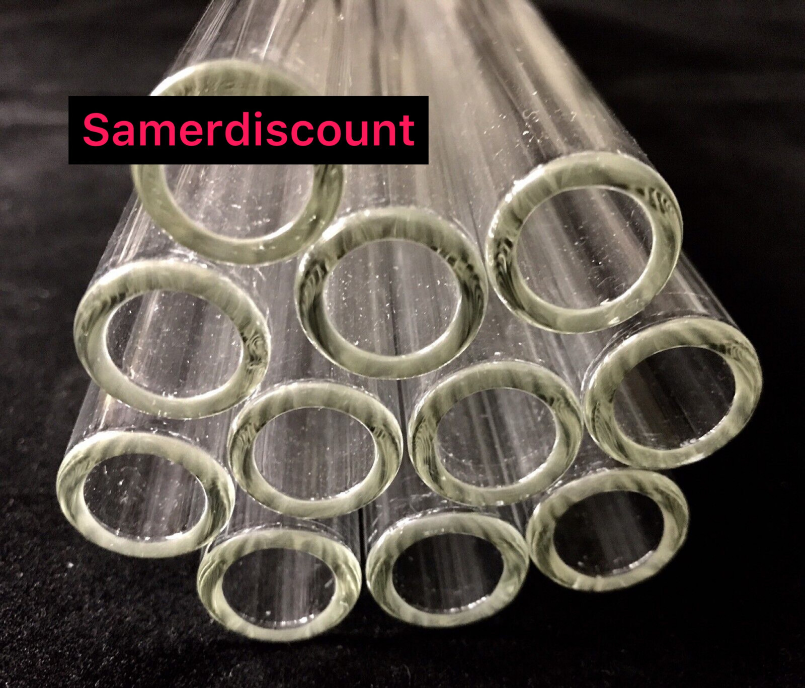 16 mm OD 10 mm ID 2.7 mm wall,  Glass Tubing a set of (5) pieces  CLEAR 10 " L