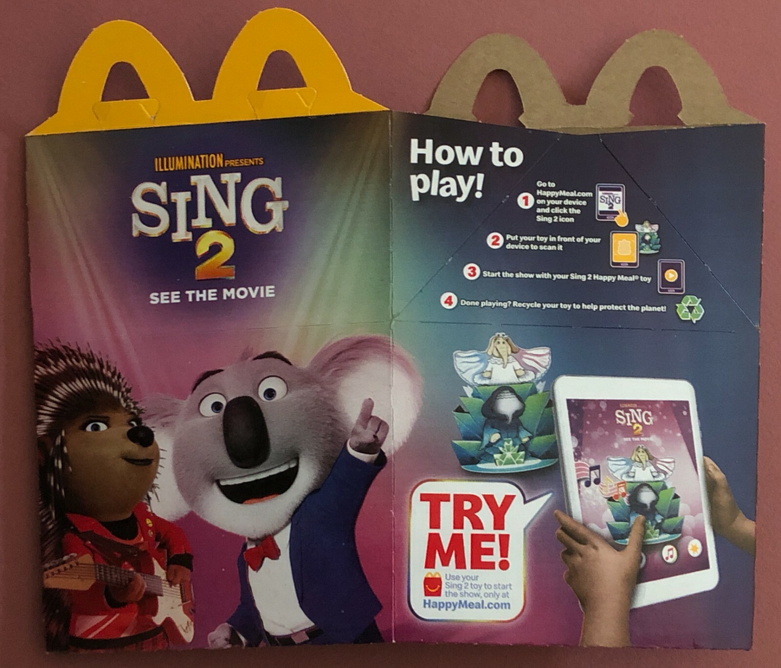 Sing 2 2021 McDonald's Happy Meal Box Universal City Studios