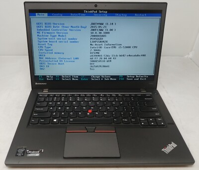 Lenovo Thinkpad Ultrabook Intel i5-5300U 2.3GHz 8GB DDR3 256 SSD